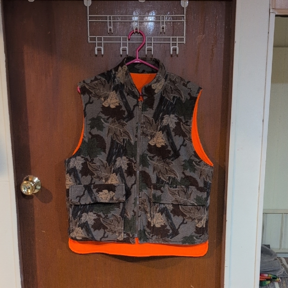 Realtree Camouflage Vest with Orange Accents